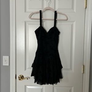 Windsor Black Dress with Floral Accents